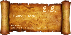 Erhard Emese névjegykártya
